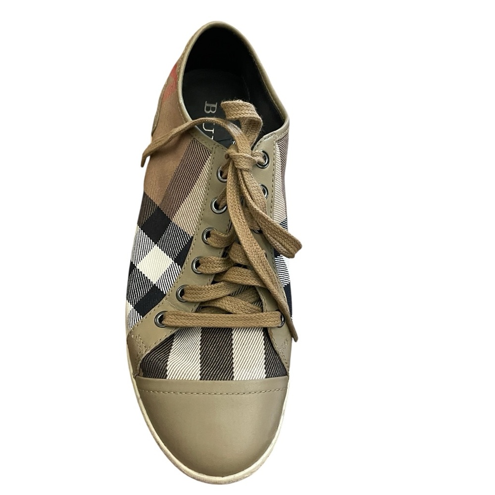 Burberry Nova Check Pattern Canvas Sneakers - Picture 4 of 15